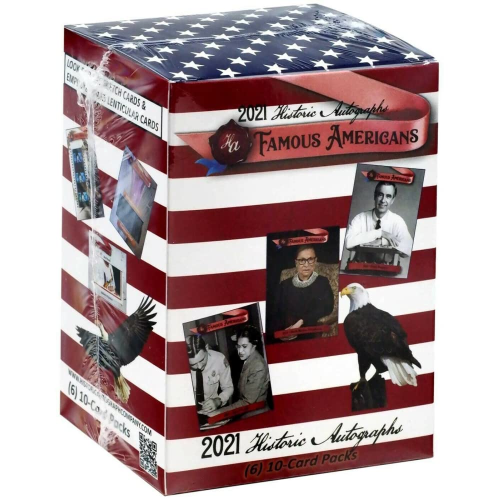 Historic Autographs 2021 Famous Americans 6 Pack Blaster Box
