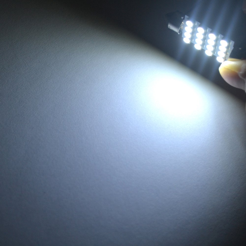 Lampadina A Festone A Cupola C5W Da 42 Mm, 12 SMD 3528 LED, Bianca, Per - Foto 6