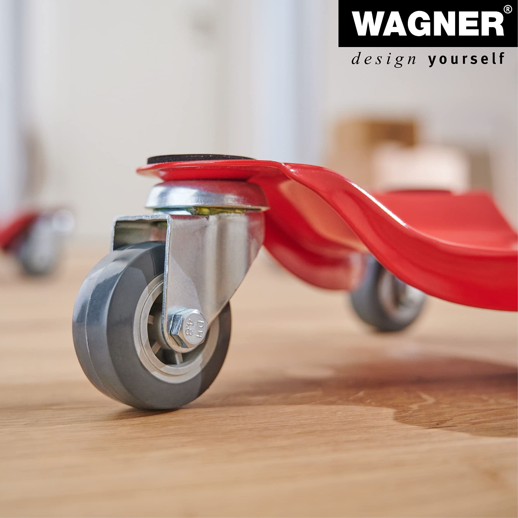 WAGNER Carrello da trasporto MM 1196 I 25 x 25 cm I con 3 ruote I cuscinetti antiscivolo - ideale per carichi voluminosi e traslochi I portata100 kg I protegge il pavimento| uso flessibile - 20119601