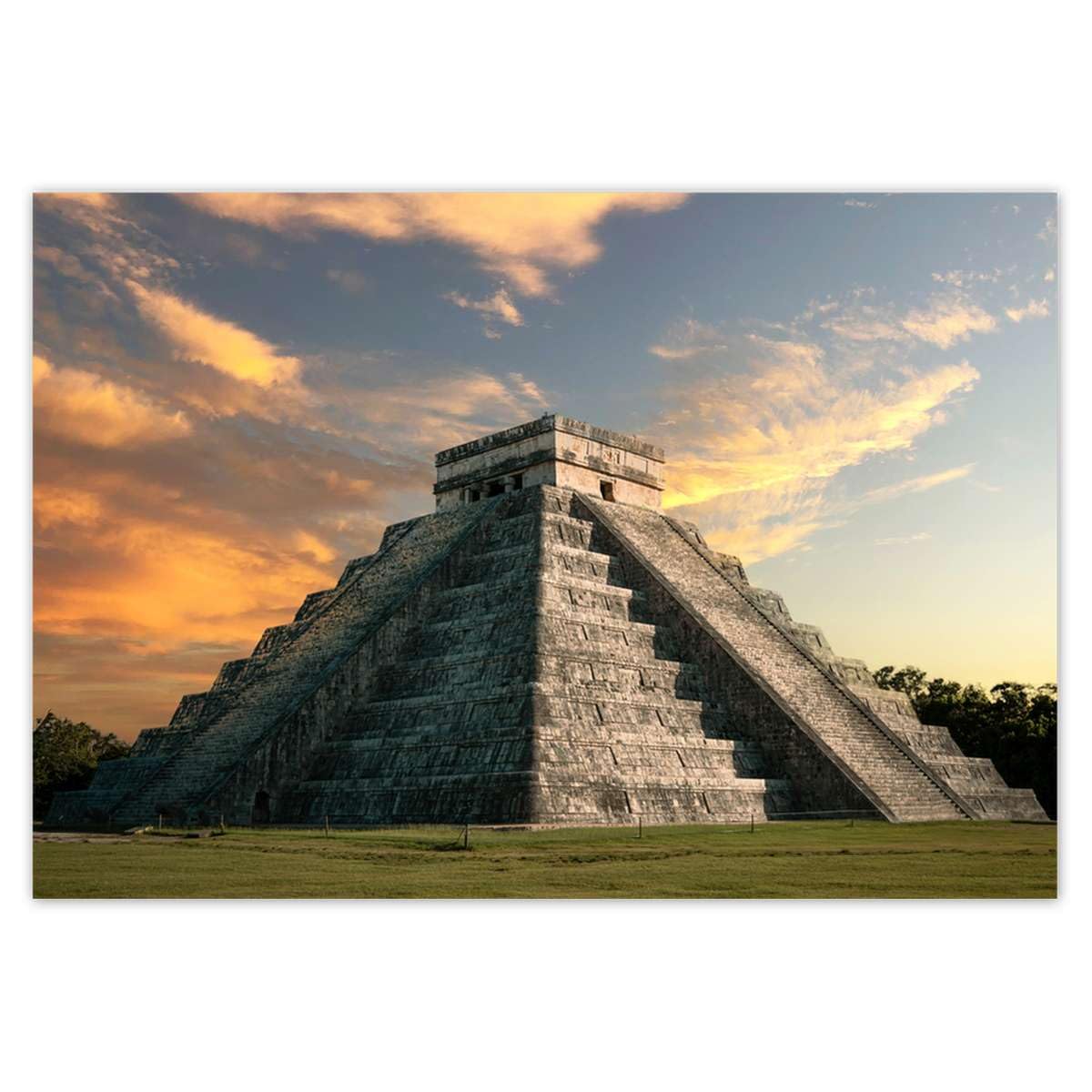 Papier peint Chichen Itza Mexique pour évasion salon design