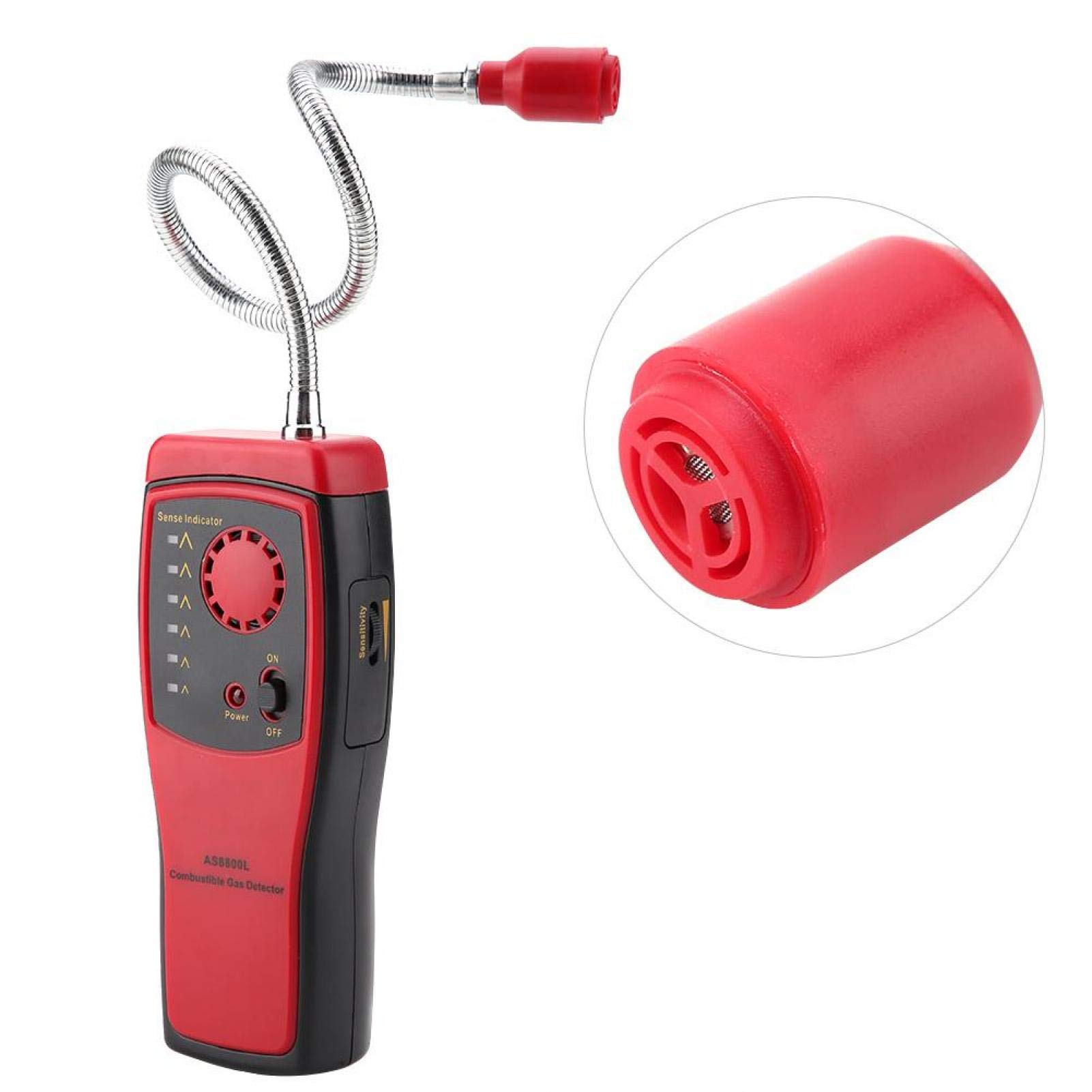 Eujgoov Smart Sensor AS8800L Détecteur de Gaz Inflammable Portable Analyseur de Fuite de Gaz AS8800L avec Indication du Degré de Fuite de Gaz