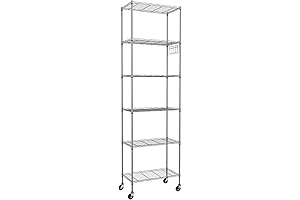 Himimi Heavy Duty 6-Tier Wire Shelving Unit with Wheels