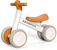 XBONFOE Baby Balance Bike for 1-2 Year Olds: No Pedal Silent Wheels, Adjustable Seat, Toddler Ride-On Toy 10-24 Months First Birthday Gift
