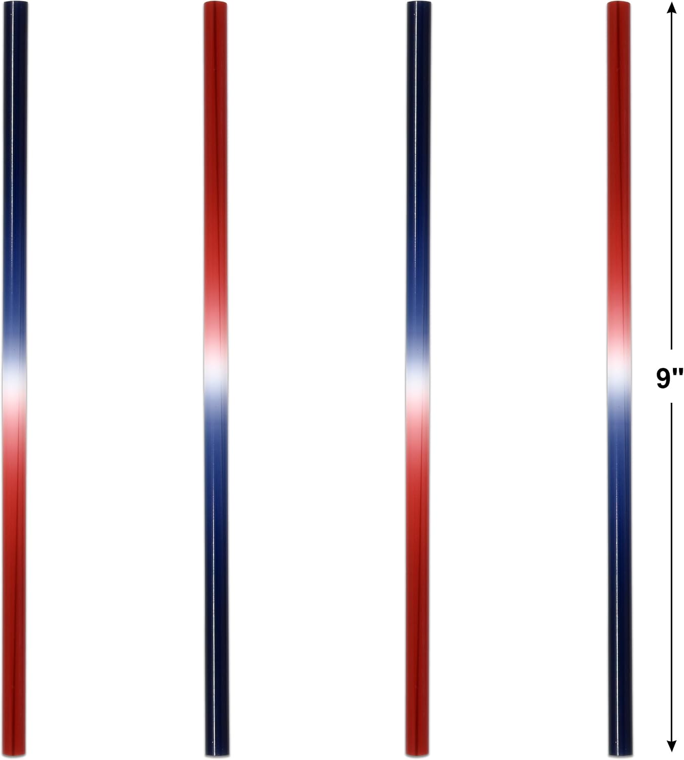 Patriotic Plastic Straws 50 Pack Red White Blue Drinking Straws Fourth of July Memorial Day Party Supplies Americana Celebration Beverage Supplies