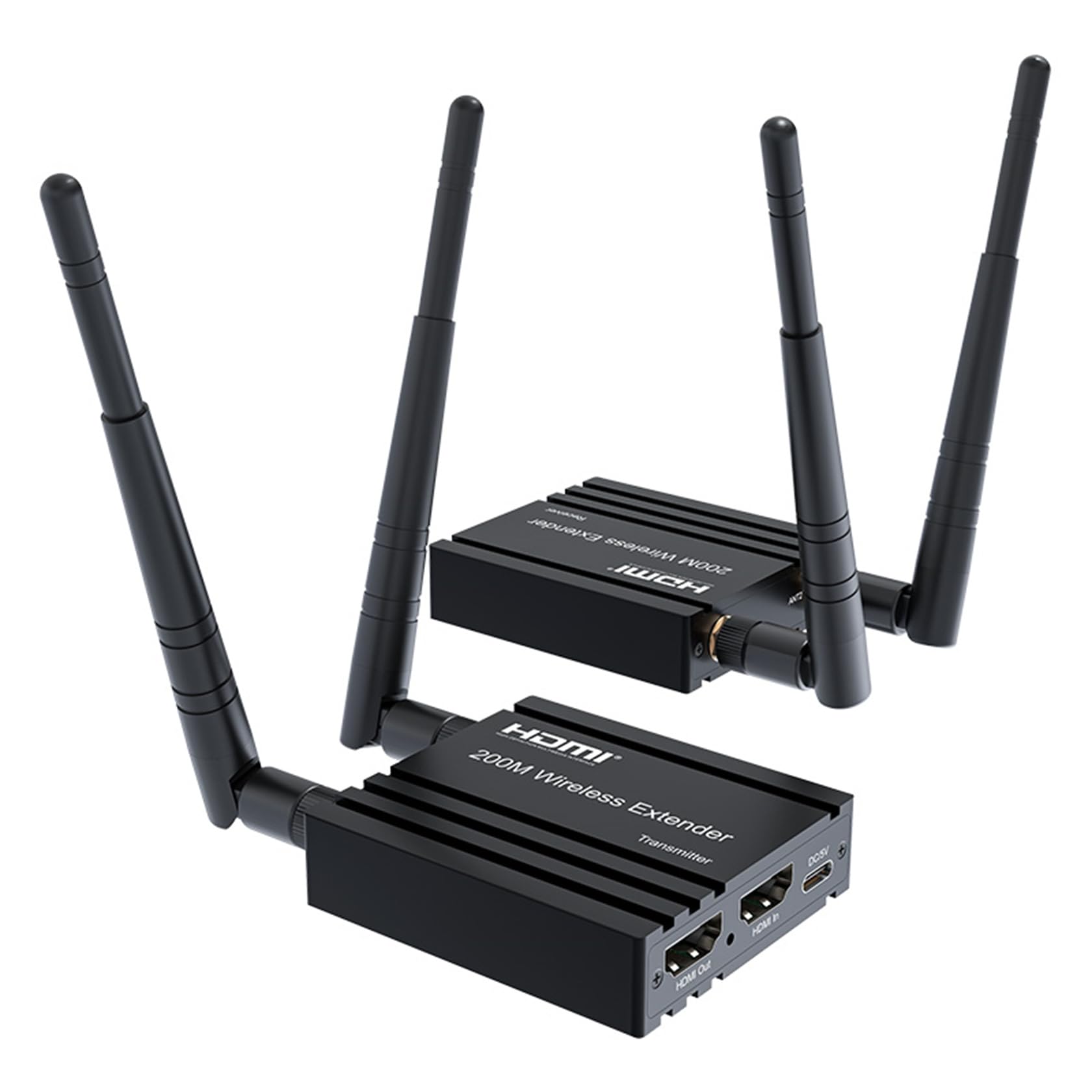 200M HDMI Wireless Extender,Wireless HDMI Transmitter Receiver, Up to 4 RXs