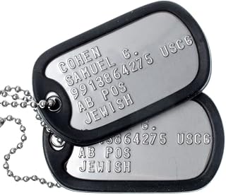 Personalized US Coast Guard Dog Tags - Replacement Military Issue for Veterans and Active Duty Guardsman