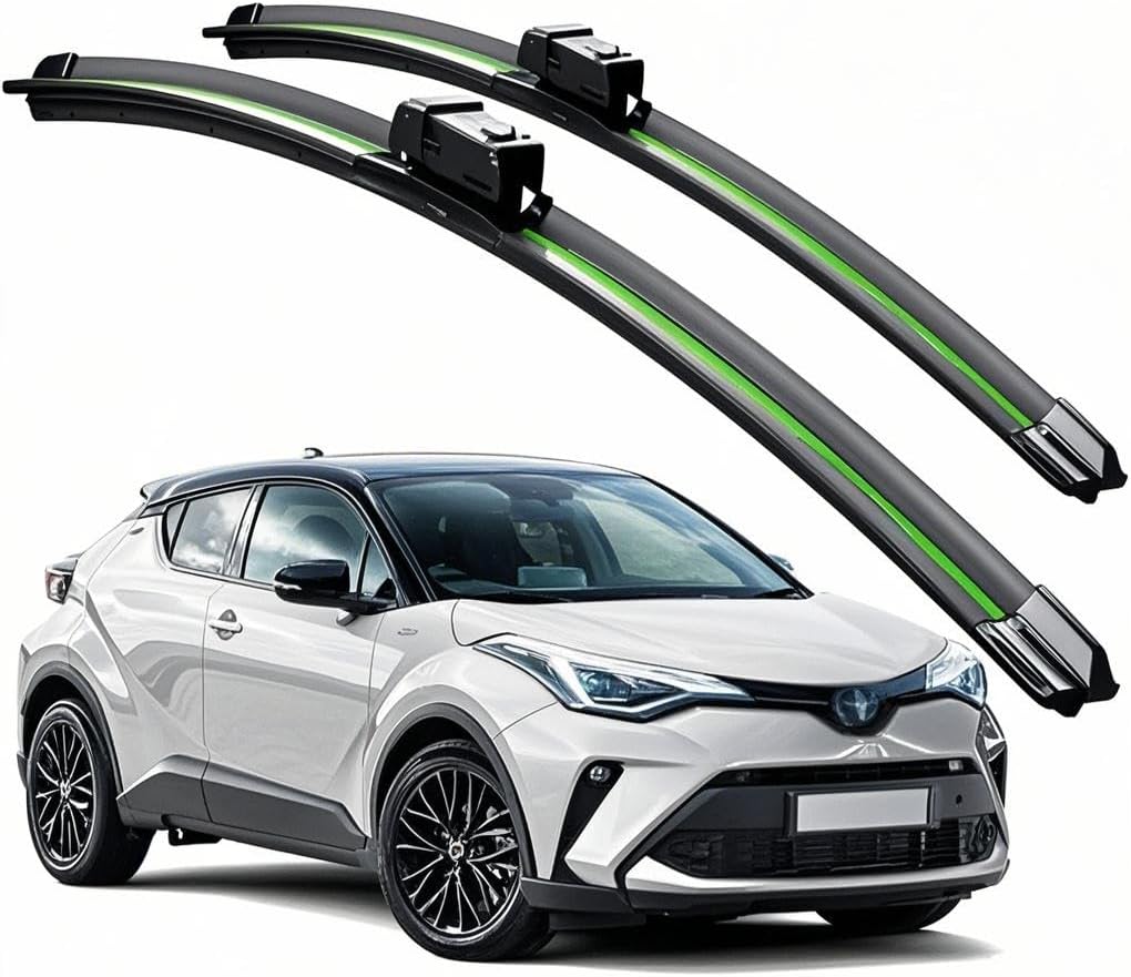 Compatible With Toyota C-HR CHR 2018-2024 Wiper Blades Front Windshield Wipers Water Repellent Available in All-Seasons OEM Quality 26"+16" 2PCS