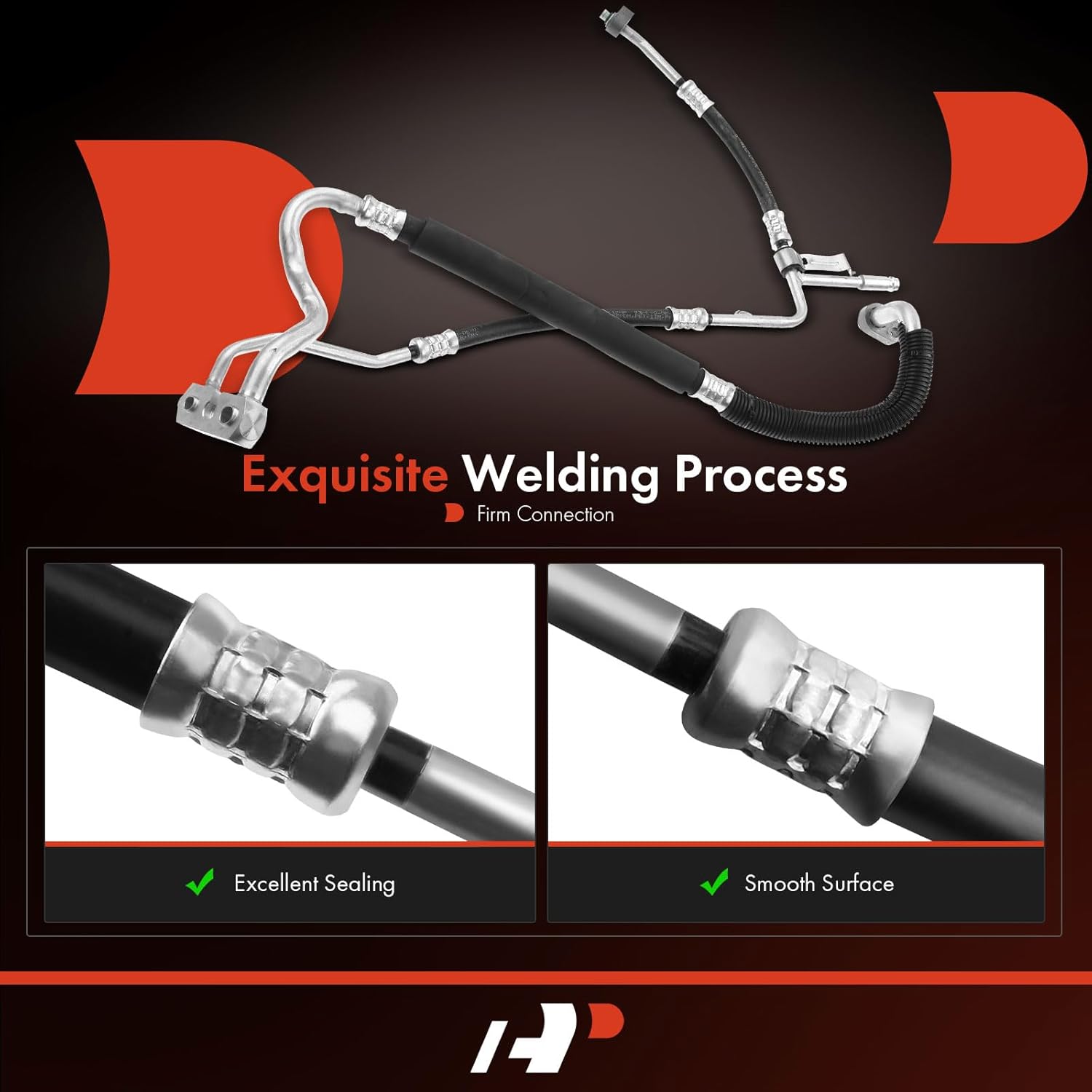 A-Premium A/C Suction and Discharge Line Hose Assembly Compatible with Ford E-350 Super Duty 2008-2010 6.0L, E-450 Super Duty 2008-2010 6.0L, Turbocharged