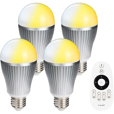 Amazon 共同照明 4個セット Led電球 E26 60w形相当 調光 調色可能 Gt B 9w Ct 4b Y 無線式リモコン操作 一般電球 Led照明 Dl L60av 昼光色 昼白色 電球色 長寿命 省エネ 節電 専用リモコン付き 9w Led電球 4 リモコン 1 共同照明 Led電球