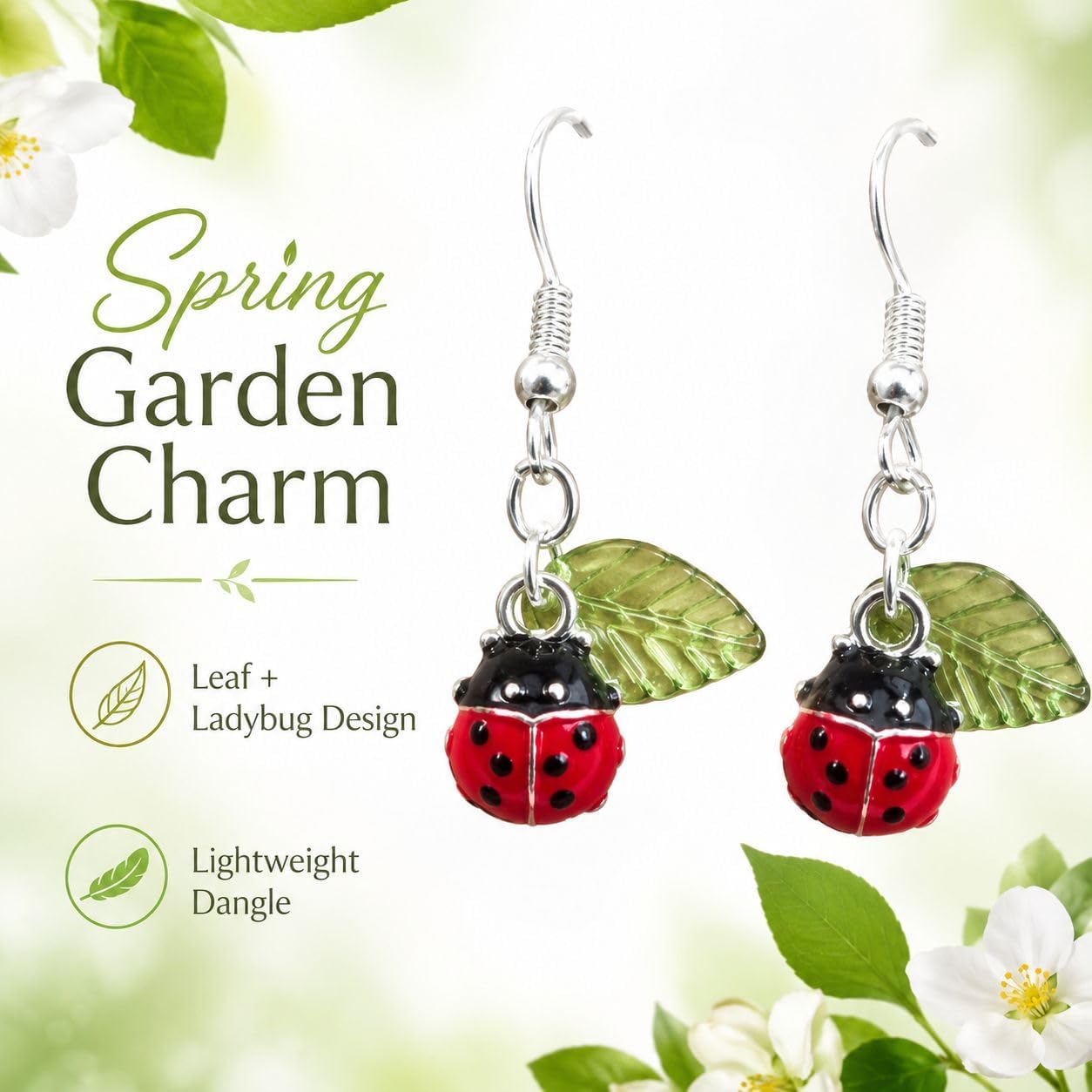 Ladybug Earrings for Women Lady Bug Earrings Ladybug Jewelry Accessories Gifts for Womens Outfits Halloween Costume image 5
