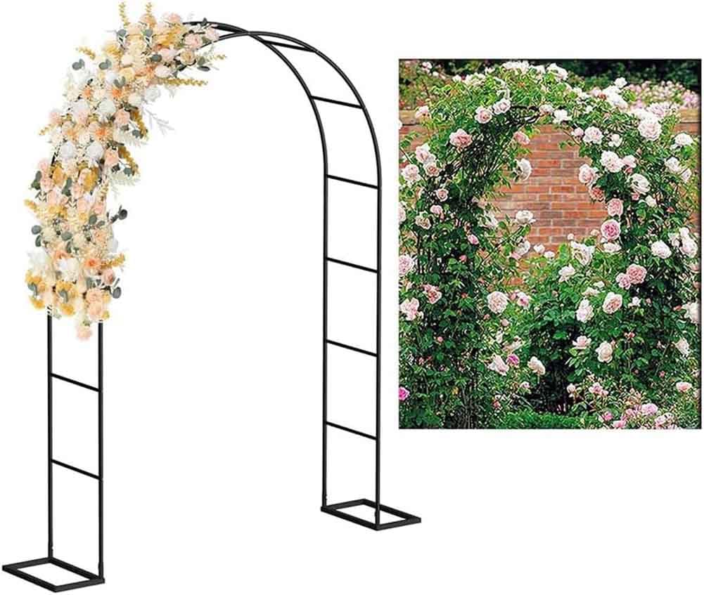 Arche de mariage en métal vert 120x220 cm pour plante grimpante