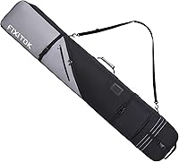 Vista 9 de Bolsa de snowboard y esquí para viajes aéreos, bolsa de snowboard acolchada completa impermeable que se ajusta a tabla, botas, ropa, casco