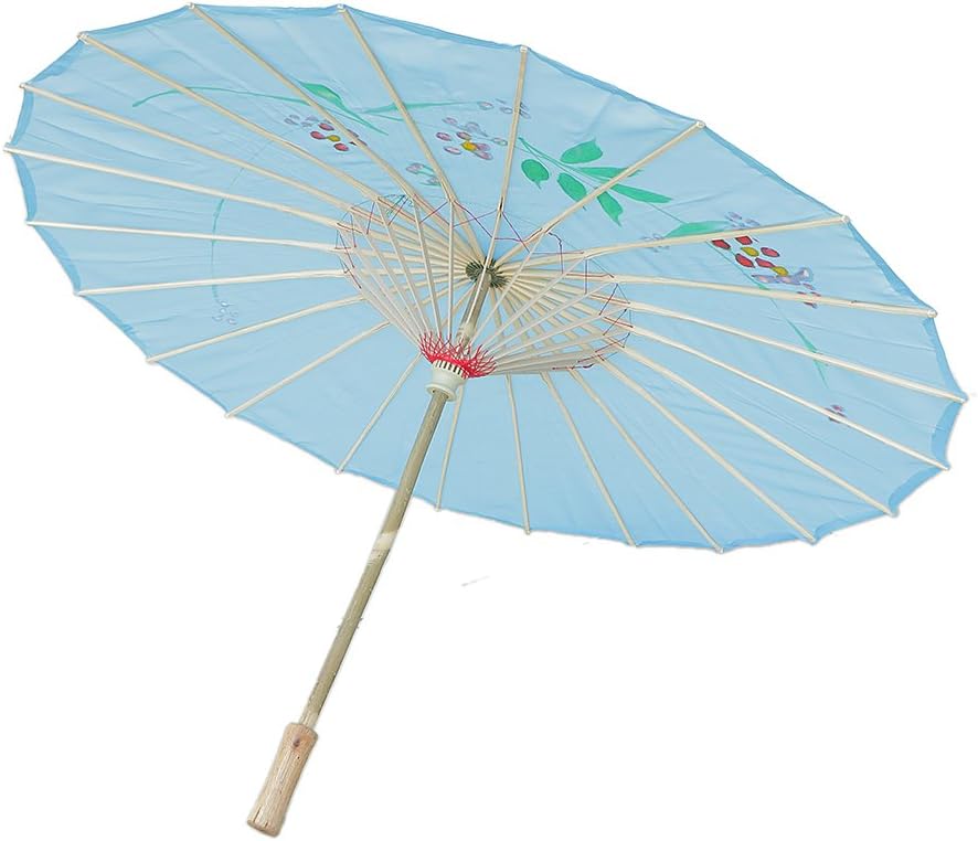 Handmade Chinese Cloth Floral Umbrella Wedding Dance Props - Random Color