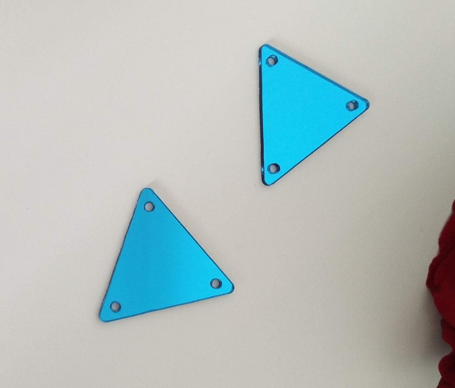 MEYA 50PCS Sew On Triangle Mirror Piece