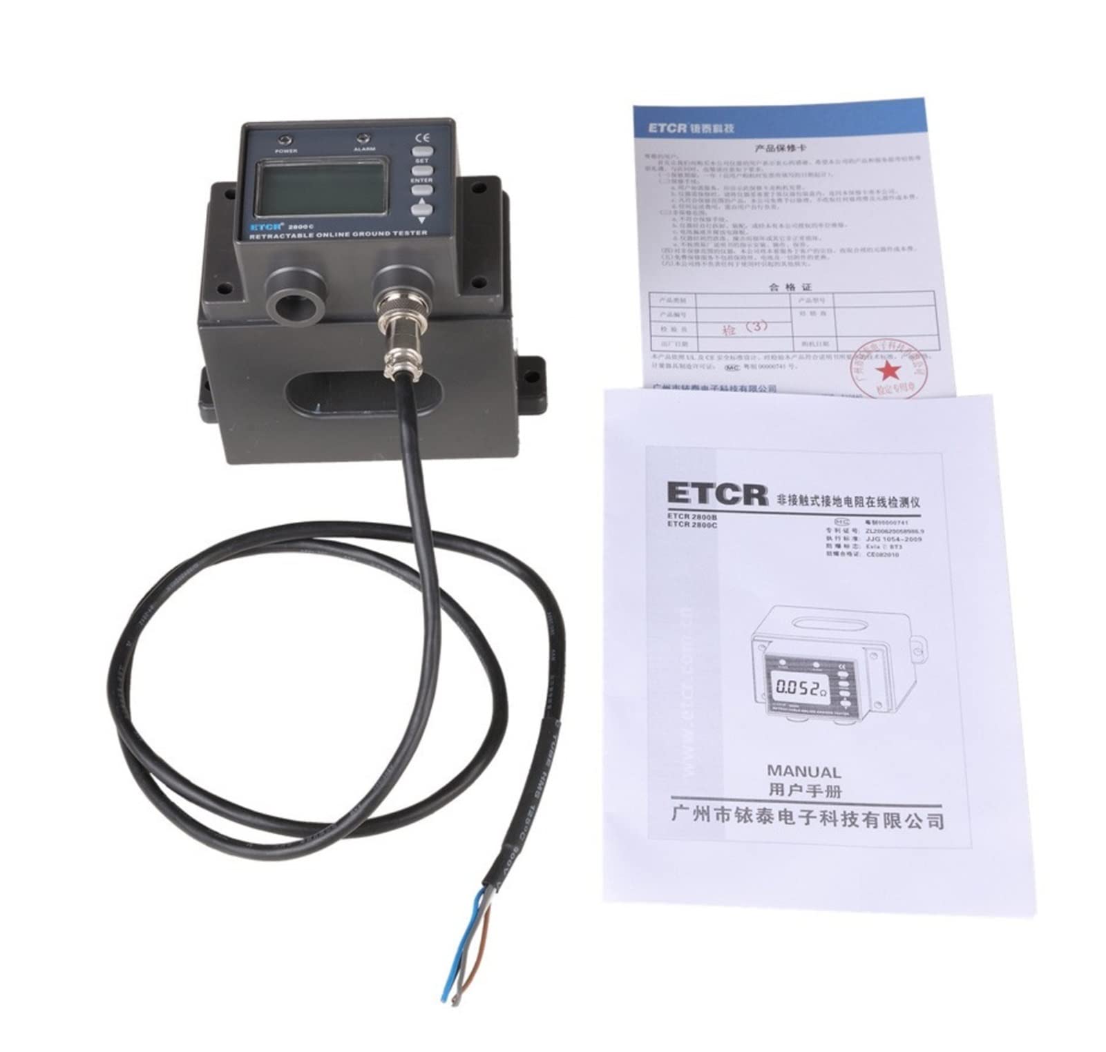 Klemme auf gemahlenem Erdwiderstandstester ETCR2800C Online-Tester des nicht kontakten Erdungswiderstands, Schaltungswiderstandstester,Hohe Präzision