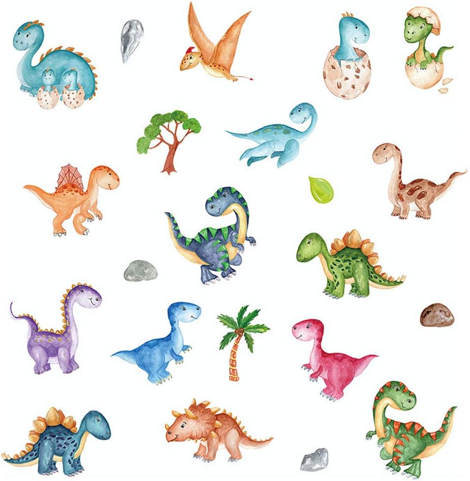 Creative Dinosaur Wall Decals, DIY Adorable Animal Dinosaur Wall Sticker for Kids Boys Girls Room Classroom Decoration, Kids Birthday Christmas Gift