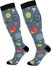 Ball Blue Print Compression Socks for Women Men Nurses Compression Stockings Running Socks for Workout Hiking Running Long Flight