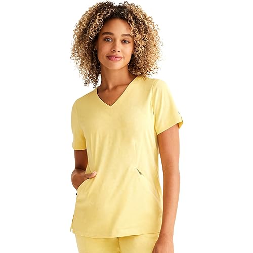 Healing Hands Scrubs for Women V-Neck Scrub Top Jolie with 2 Zip Pockets, Moisture Wicking & 360° Stretch Fabric HH601