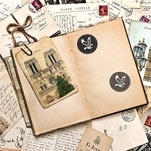 CRASPIRE Eagle Wax Seal Stamp Forest Sealing Wax Stamps Wolf 30mm Retro Vintage Removable Brass Stamp Head with Wood Handle for Wedding Invitations Cards Gift Wrapping - Image 4