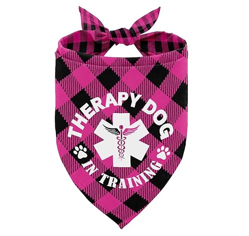 Dog Bandana, Therapy Dog Please Pet Me with, Dogs Scarf Classical Printing, Dogs Scarf Accessories, Doggy Kerchief Pet Kerchief, Christmas Birthday Thanksgiving Doggy Gift A07
