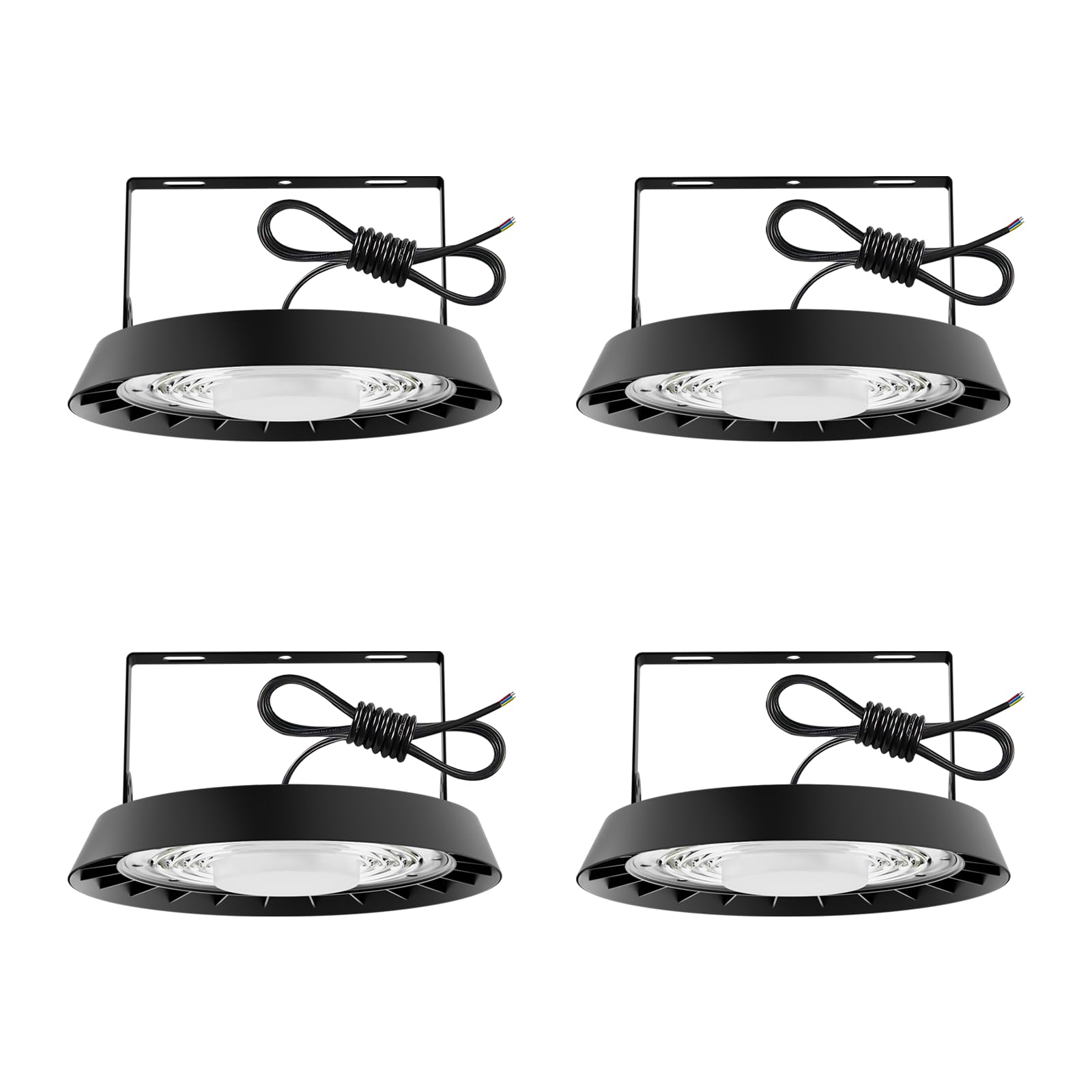 4pcs UFO LED Floodlight, 300W UFO LED 30000LM 6500K Cool White LED Floodlight IP65 Waterproof, Industrial Led UFO for Garage, Workshop, Barn, Factory, Industry, Shop
