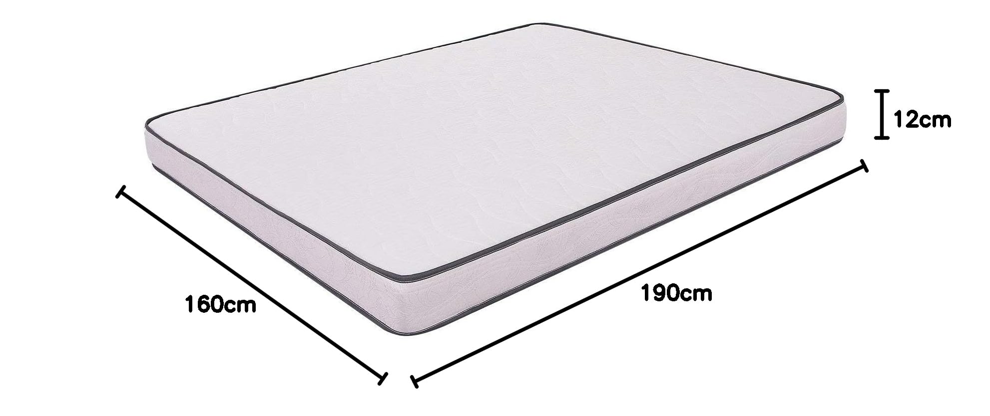 miasuite i sogni italiani Primavera Materasso con Dispositivo Medico Ortopedico e Rivestimento Cotton Anallergico ed Antiacaro, Water Foam e Poliuretano, Bianco, Matrimoniale, 160x190 cm