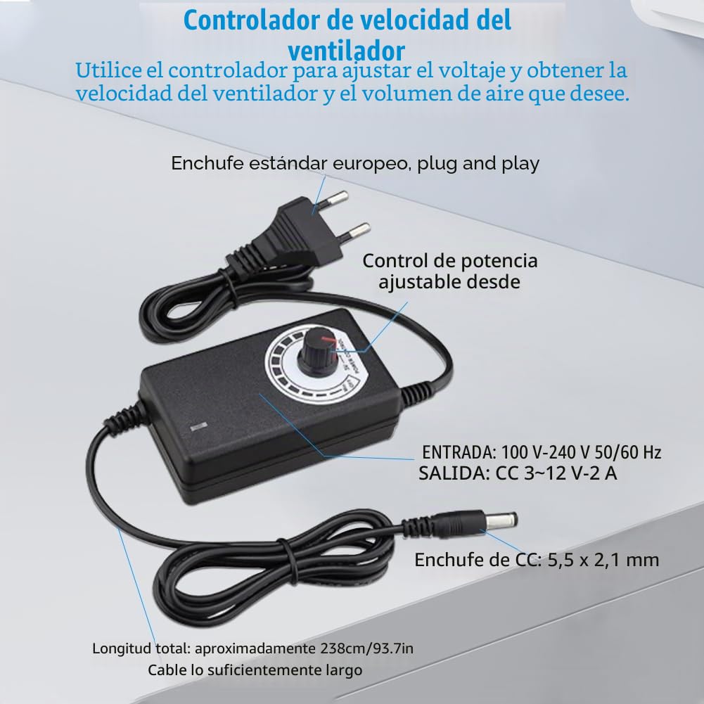 Ventilador Radial de 12 V, 220 V Con Controlador Para Electrodomésticos, Ventilación, Barbacoa, Hinchable, Chimenea, Turbina y Aparatos