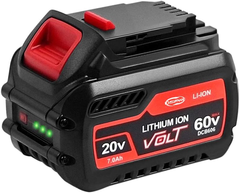 DCB606 20V/60V MAX 7000mAh Lithium Replacement Battery for DeWalt Flexvolt DCB606 DCB612 DCB606-2 DCB609 DCB609-2 DCB204 DCB205 DCB206 20V/60V/120V MAX Cordless Power Tools