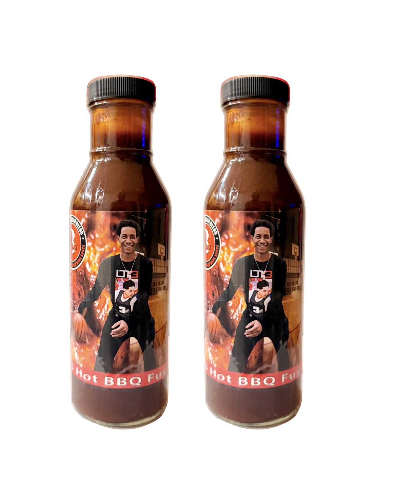2 pack - DT3 Hot BBQ Fusion Sauce 12 oz Bottles by NIL Basketball Superstar Davion Thompson