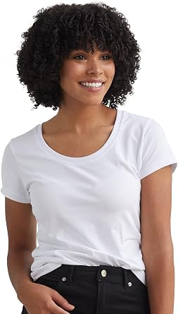 Fair Indigo Womens Organic Pima Cotton Short Sleeve Scoop Neck Tee