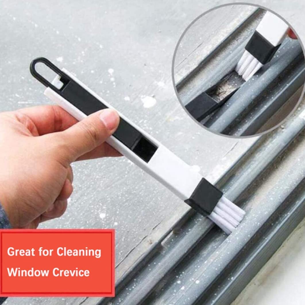 AEIOFU 2PCS Window Slots Cleaning Brush,Window Groove Cleaning Brush Small Household Brush Dust Sweeping Grout Cleaner Brush, Crevice Brush Home Window Slot Groove Cleaning Brush Tools