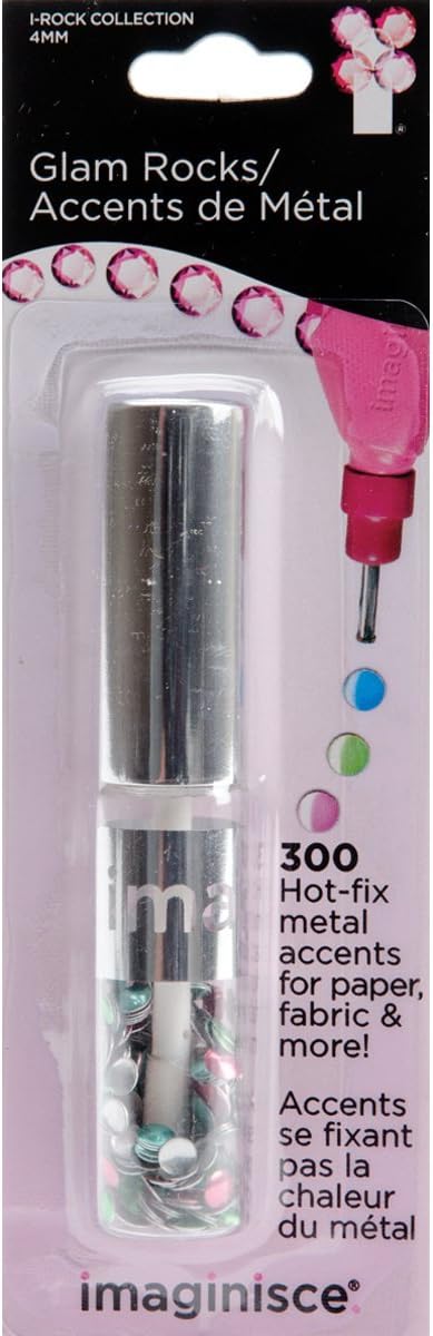 i-rock Glam Rocks Adhesive Gems Bottle 300/Pkg-Color Fusion 4mm