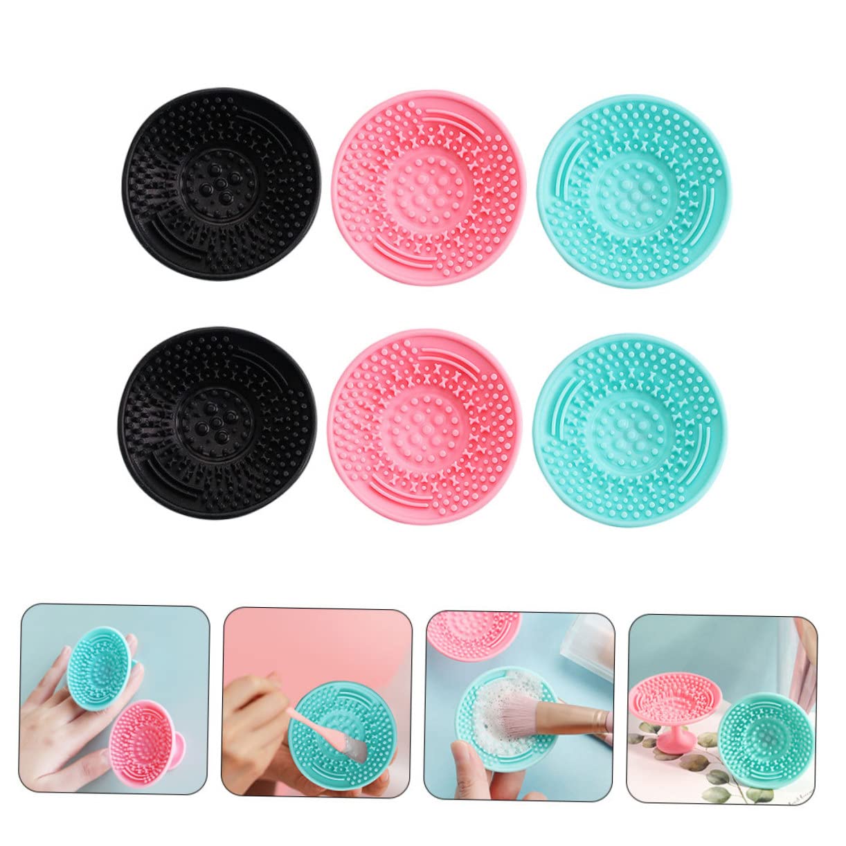 Beavorty 24stücke Teiliges Silikon Make-up Pinselreinigungsset Handheld Reinigungsunterlage Für Effektive Und Einfache Anwendung Für Zuhause Und Beauty-salons Wiederverwendbar Und