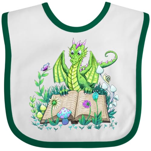 inktastic Spring Dragon Reading Book Baby Bib