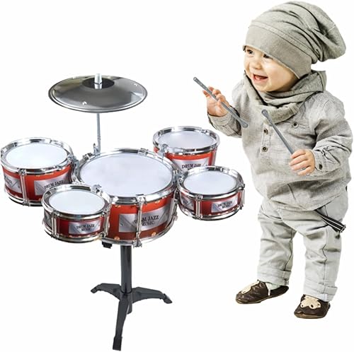 Mini juego de batería para bebés, mini batería musical para niños, regalo para fiesta de Navidad, cumpleaños para niños de 1 a 3 años de edad, niños