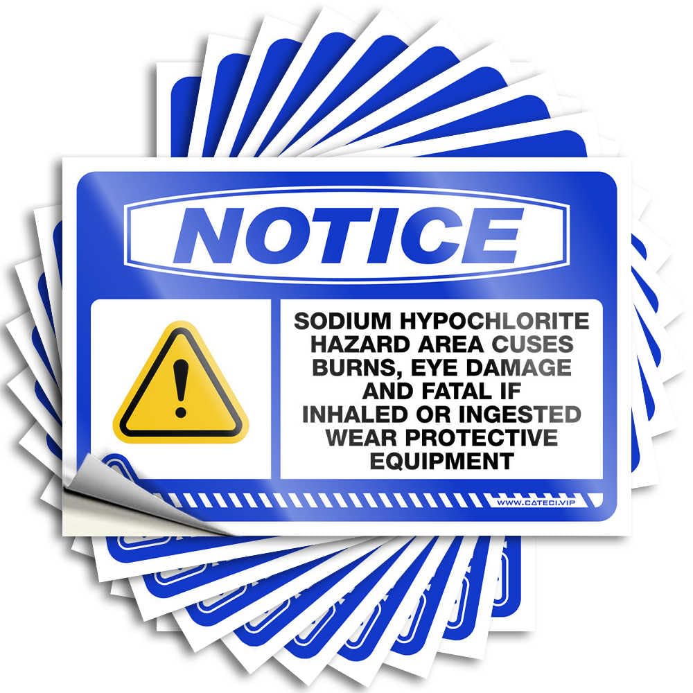 Reading, Bumper Helmet Notice Sodium Hypochlorite Hazard Area | Free Boys Bedroom Decorations(6X9CM)