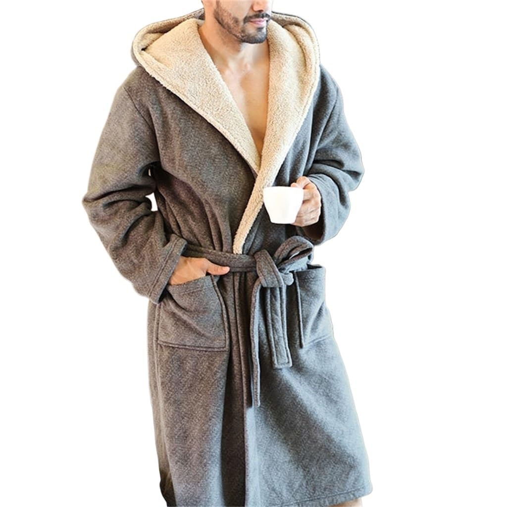 Peignoir d'hiver cadeau idéal en cachemire et flanelle douce XXL