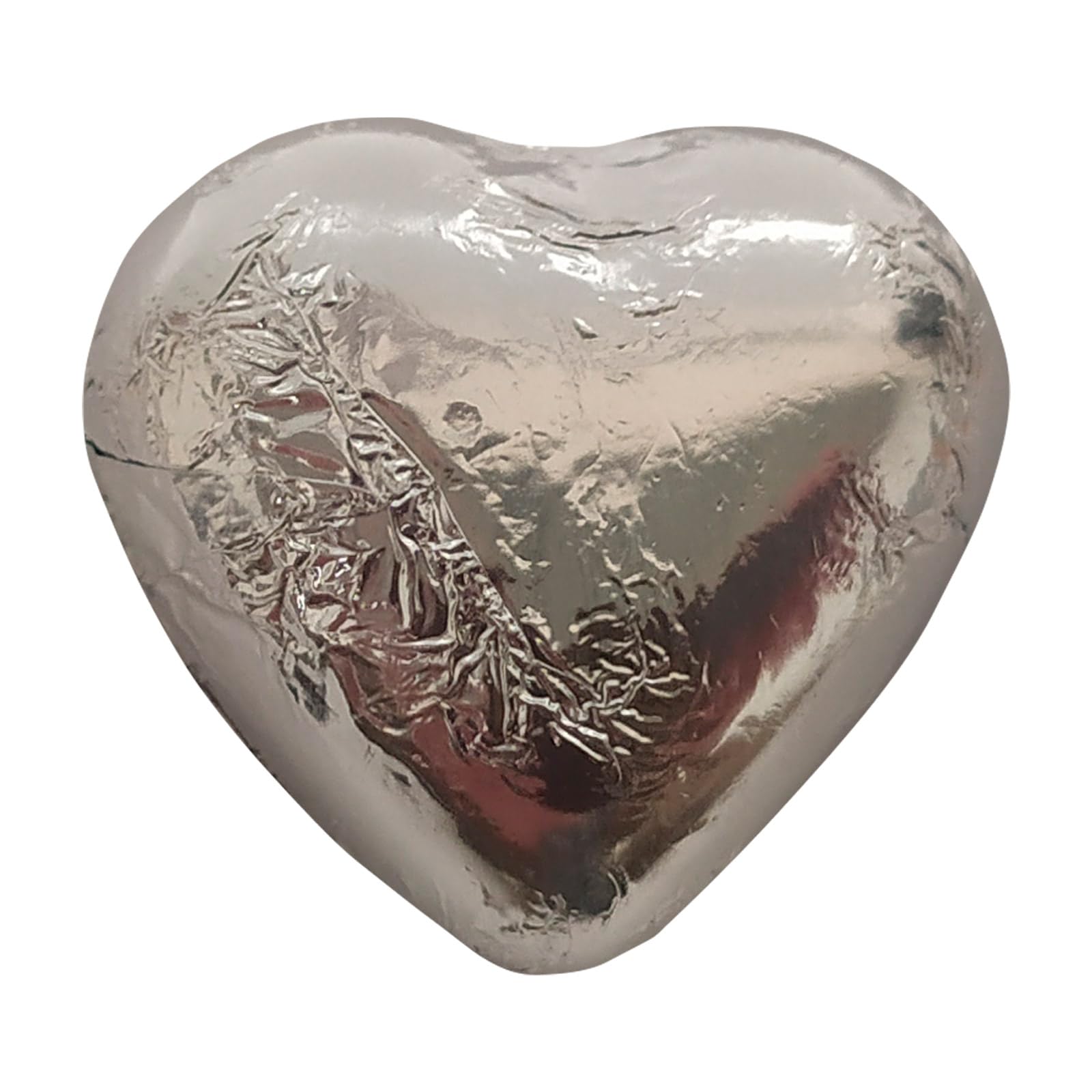 Deliex Delicias de Extremadura - 1 kg de bombones de chocolate con forma de corazón rellenos de crema de leche, dorado y plateado bolsa de 1 kilo (130-140 unidades aprox)