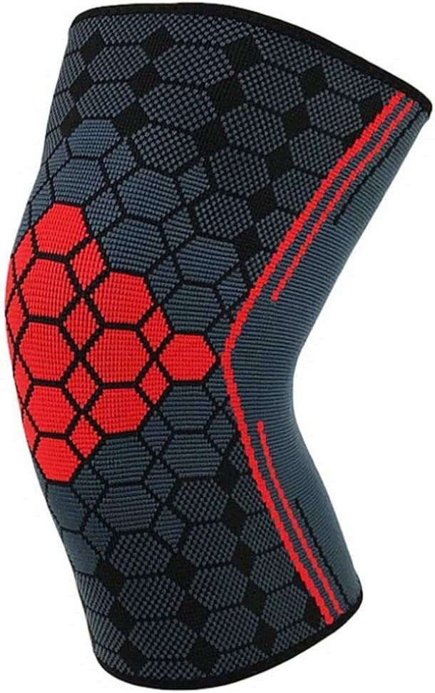 1 Pair Sport Knee Pad Nylon Elastic Basketball Volleyball Kneepad Support Football Fitness Gear Brace Training Protector(white-Dinosaur Doodle4,Small)