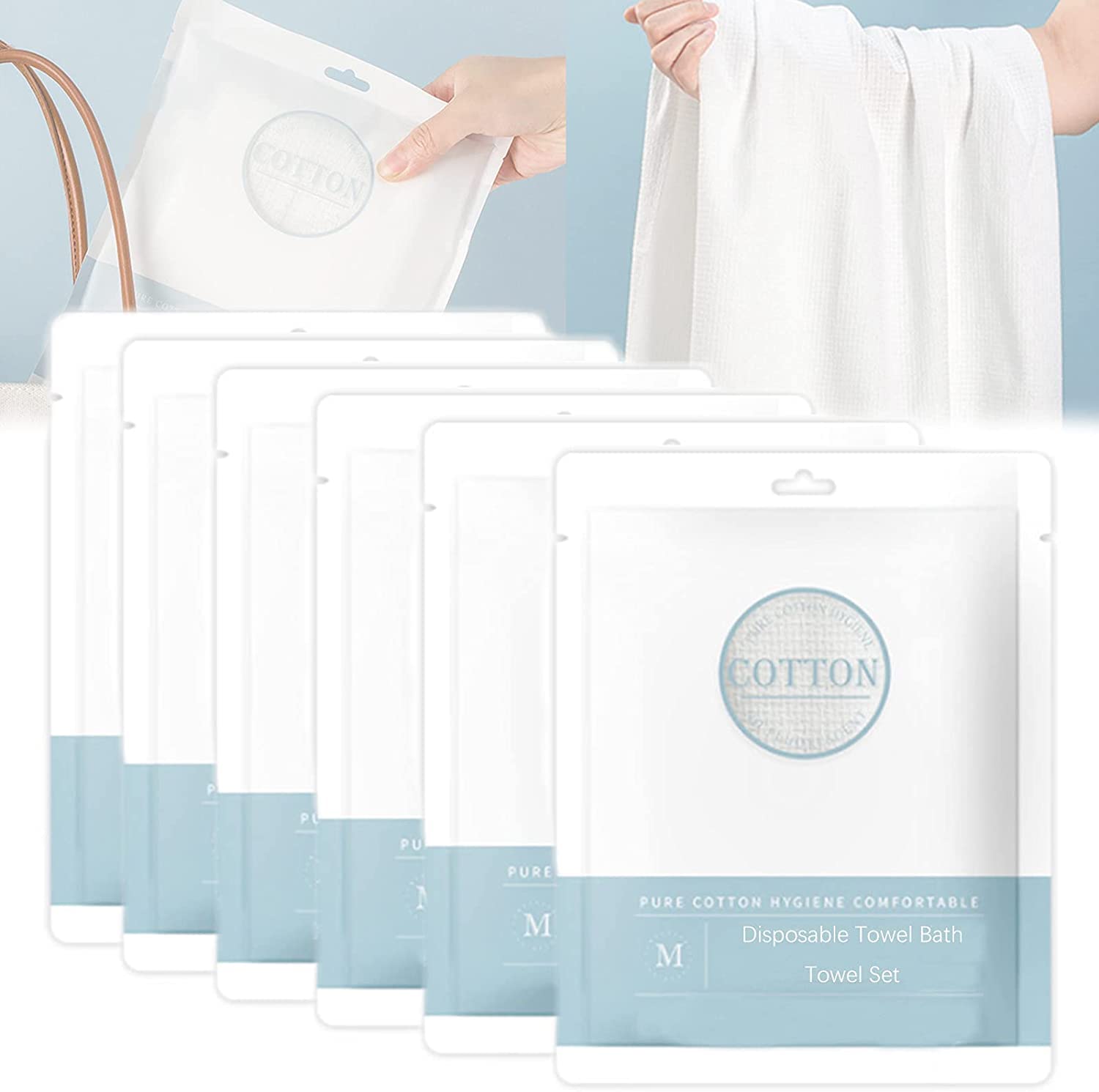 ALMEKAQUZ Disposable Towels, Hair Drying Towels for Women, Towels for Bathroom, Peachicha Disposable Bath Towels Body Towel, Big Towels for Travel, Hotel, Trip, Camping, Soft Towel Set