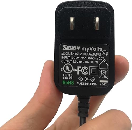 Miniatura 4 de MyVolts Adaptador de fuente de alimentación de 9V compatible conreemplazo para teclado Casio CTK-531 - Enchufe de EE. UU