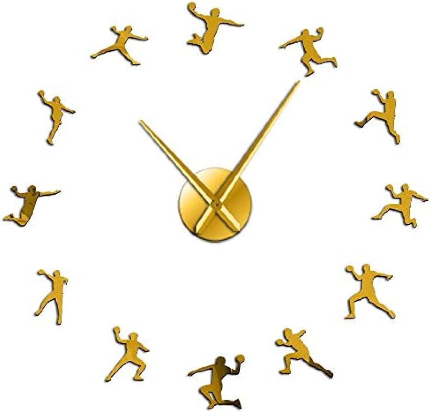 Handball Players Acrylic Silhouette Mirror Stickers DIY