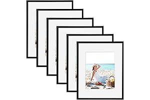 TWING Picture Frames 12x16 Set of 6 - Elegantly Display 8.5x11 with...