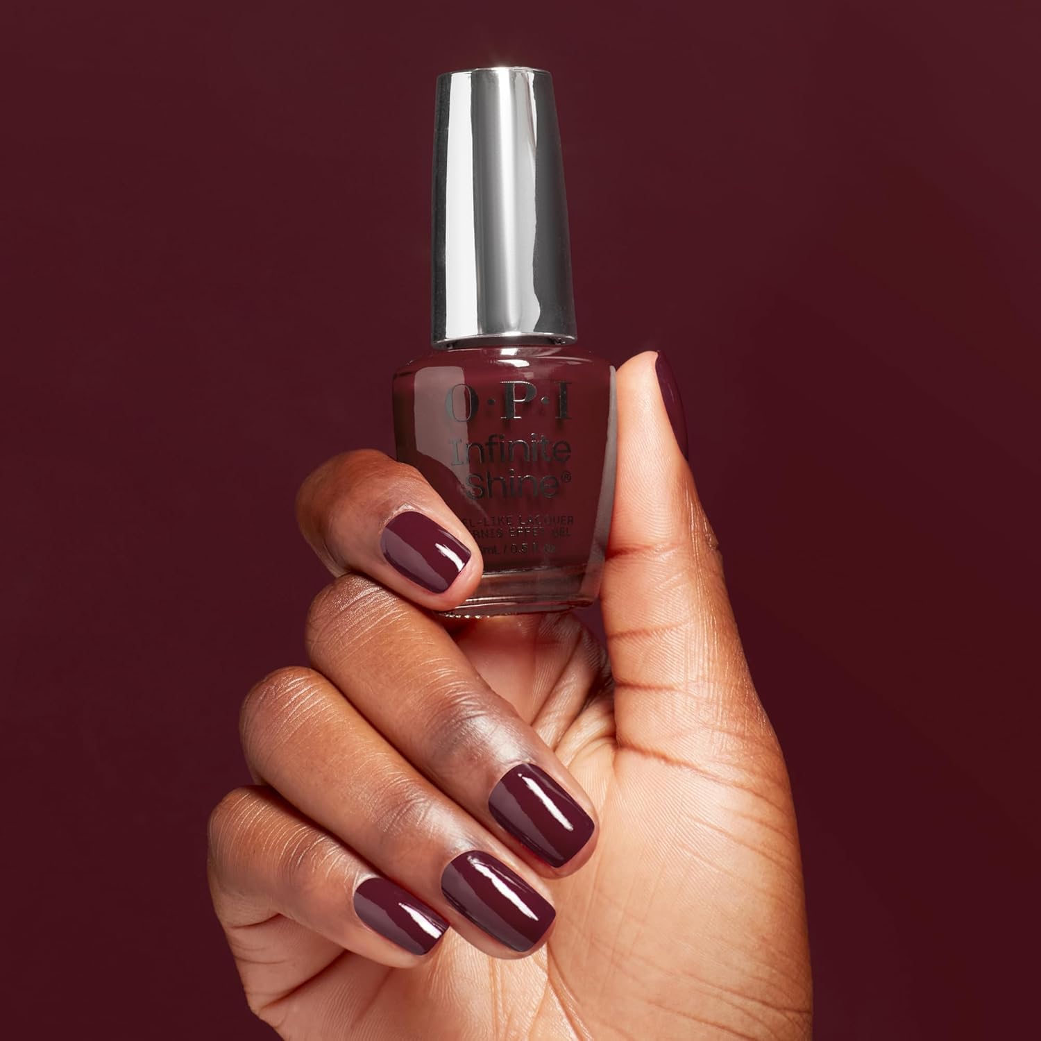 OPI Infinite Shine Set (3 x 15 ml): Base Coat + Raisin the Bar + Gel-ähnlicher Top Coat – mit vorgehärteter Gel-Technologie & OPI extra breitem Pro-Wide Pinsel