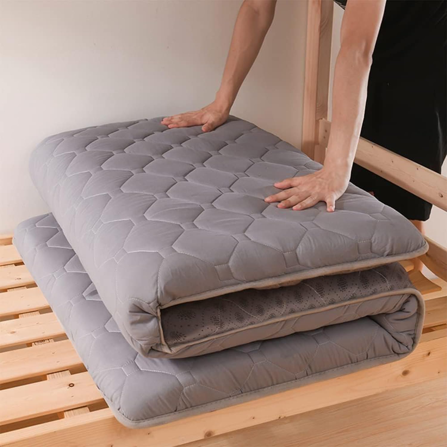 MIAOXIAO Japanische Bodenmatratze Futon-Matratze Faltbare Camping-Matratze Roll Up Faltende Weiche Tragbare Schlafmatte,01,90X200cm 