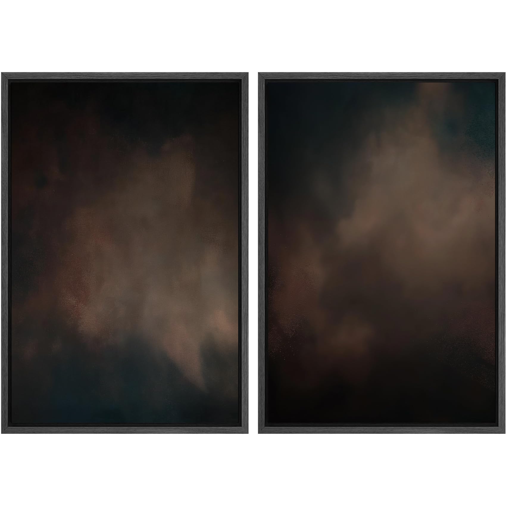 SIGNFORD Framed Canvas Print Wall Art Set Soft Hydrangea Pair Light Blue Florals with Green Leaves Illustration Modern Art Decorative Nordic Nature for Living Room, Bedroom, Office - 24"x36"x2 White — view 55