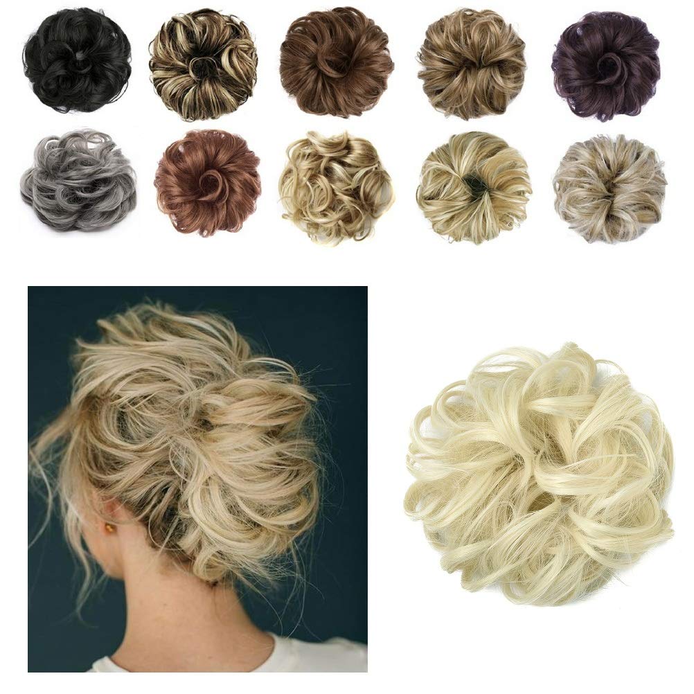 BaFaHo Messy Bun Hair Piece， Hair Extension Ponytail With Elastic Band ，Updo Extensions， Synthetic Hair Extensions Scrunchies Ponytail for Women