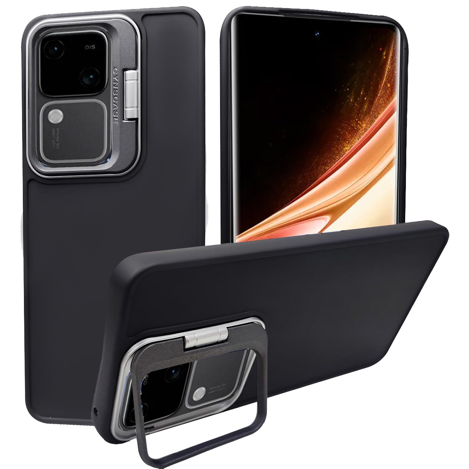 A rtistque Silicone Back Cover Case for Vivo V30 / V30 Pro 5G with Camera Stand | Shockproof TPU | Stylish Protective Design | Slim Fit | Ultra Matte - Black (B0D97LX85C) Amazon Price History, Amazon Price Tracker