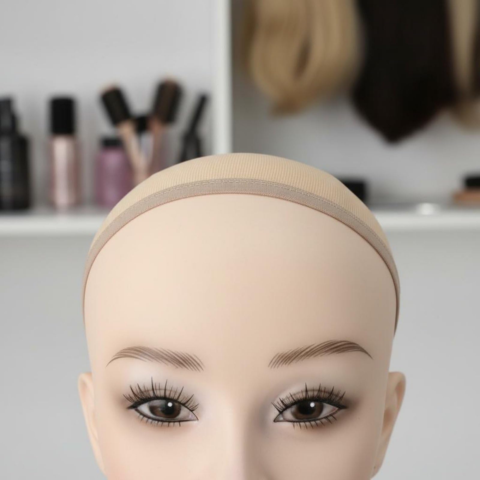 Cosplay Perücke Kopf PVC Modellkopf mit Filigranen Gesichtszügen Sicheren Schultern Und Weicher Oberfläche für Fotoaufnahmen Stylistenstudios Hutläden
