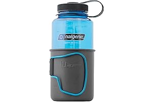 Space Saver Mug Nalgene Sustain Tritan BPA-Free 32oz Wide Mouth Water Bottle Combo, Slate Blue